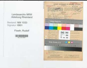 Entnazifizierung Rudolf Floeth , geb. 15.12.1905 (Polizeibeamter)