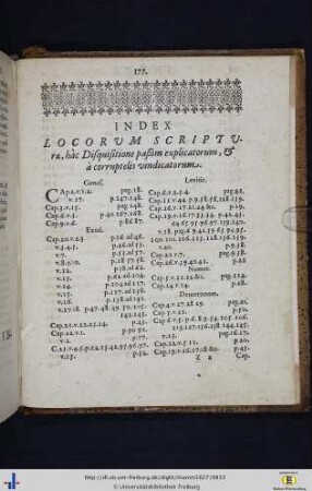 Index Locorum Scripturae.
