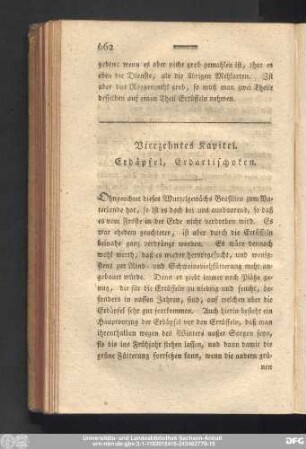 Vierzehntes Kapitel. Erdäpfel, Erdartischoken.