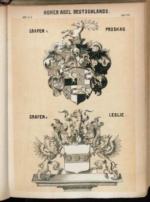 Taf. 84. Grafen v. Proskau. - Grafen v. Leslie.