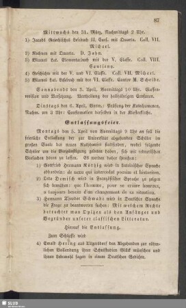 Entlassungsfeier
