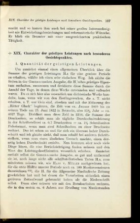 XIX. Charakter der geistigen Leistungen nach besonderen Gesichtspunkten