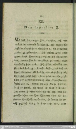 XII. Vom doppelten Z