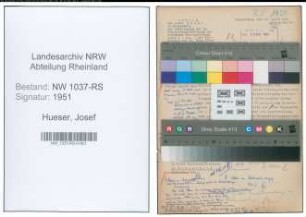 Entnazifizierung Josef Hueser , geb. 26.07.1914 ()