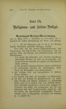 Titel IX. Religions- und Sitten-Polizei.