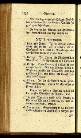 XXIII. Virginien. - XXXIII. Neu=Schottland mit Cap Breton.