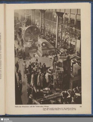 Halle der Maschinen auf der Technischen Messe