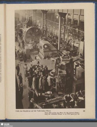 Halle der Maschinen auf der Technischen Messe