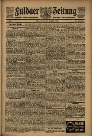 Zweite Ausgabe vom Freitag, den 25. Juni 1909.