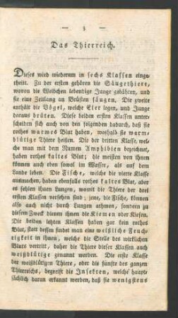 Das Thierreich.