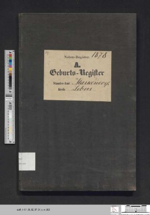 Geburtsregister Markendorf 1878 (Zweitregister)