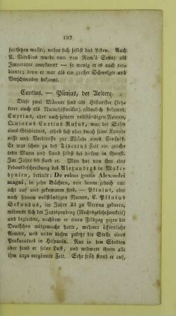 Curtius. - Plinius, der Aeltere