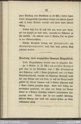 Bereitung eines vorzüglichen schwarzen Wagenfettes