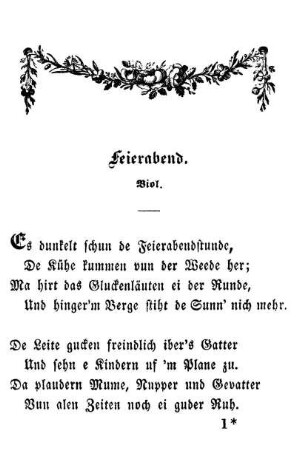 Feierabend.