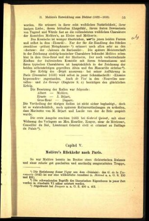 Capitel V. Molière's Rückkehr nach Paris.