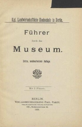 Führer durch das Museum
