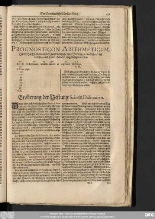 Prognosticon Arithmeticum.
