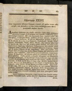 269-278, Observatio XXXVI - XL