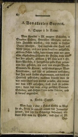 A. Von allerley Suppen