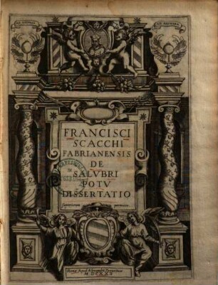 Francisci Scacchi De salubri potu dissertatio