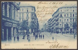 Ansichtskarte „Zossener Str., Ecke der Gneisenau Str.“