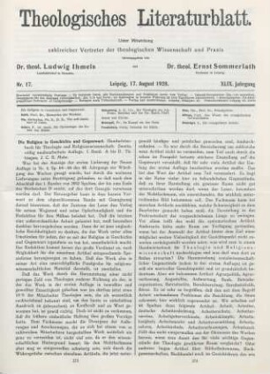 273-275 [Rezension] Die Religion in Geschichte und Gegenwart