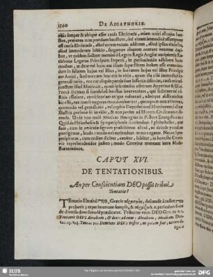 Caput XVI. De Tentationibus