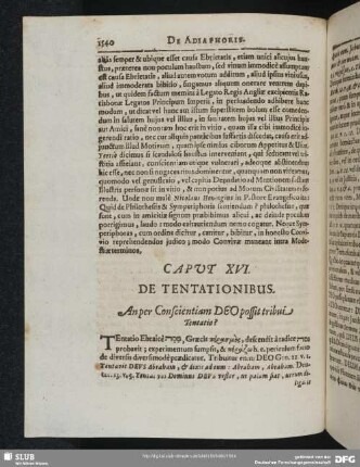 Caput XVI. De Tentationibus