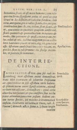 De Interiectione.