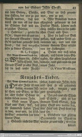 Neujahrs-Lieder
