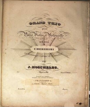 Grand trio pour piano, violon et violoncelle : opéra 84