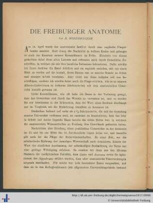 Die Freiburger Anatomie.