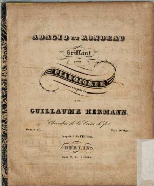 Adagio et rondeau brillant pour pianoforte : Oeuvre 45