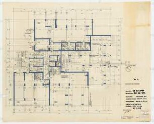 Erweiterung und Sanierung Ernst Reuter Siedlung, Berlin-Gesundbrunnen: Grundriss Erdgeschoss Hochhaus 1:50