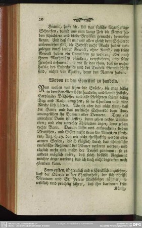 Wovon in den Conciliis zu handeln