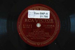 La bohème : act IV; In un coupé? O Mimi, tu piu non torni; (In a carriage? Ah, Mimi, false one) / Puccini