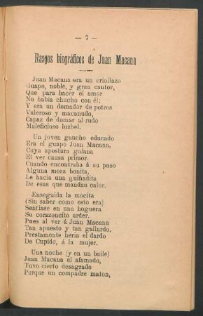 Rasgos biográficos de Juan Macana