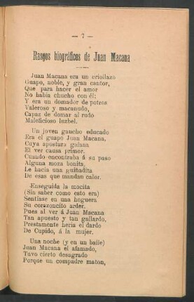 Rasgos biográficos de Juan Macana