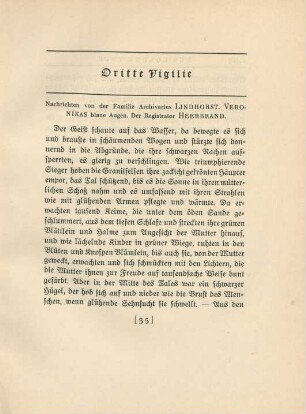 Dritte Vigilie. Nachrichten von der Familie Archivarius Lindhorst. Veronikas blaue Augen. Der Registrator Heerbrand