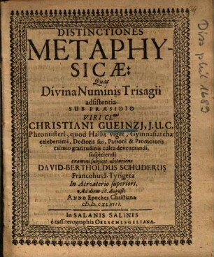 Distinctiones Metaphysicae