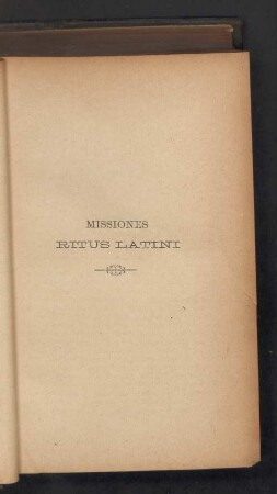 Missiones Ritus Latini