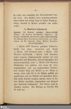 14. Maskierte Leberwurst