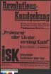 Plakat zu einer Kundgebung des Internationalen Sozialistischen Kampfbundes (ISK) am 10. November 1931 in Braunschweig