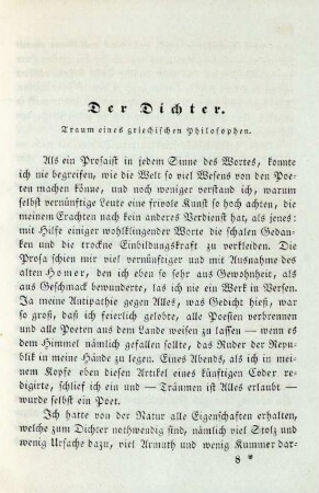 Der Dichter. Traum eines griechischen Philosophen