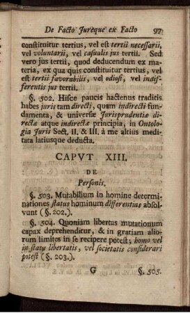 Caput XIII. De Personis