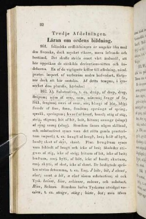 Tredje Afdelningen. Läran om ordens bildning.