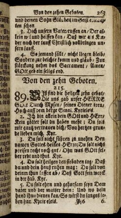Von den zehn Geboten.
