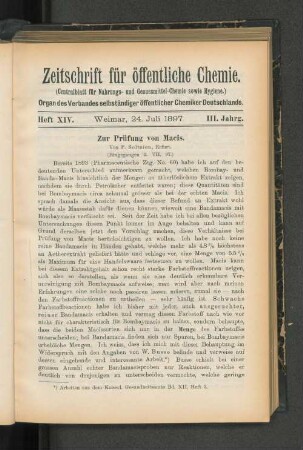 Heft XIV. Weimar, 24. Juli 1897