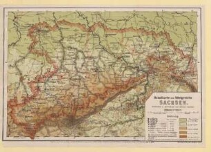 Schulkarte vom Königreiche Sachsen
