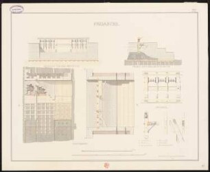 Freiarche: Ansichten, Grundriss, Schnitte, Details